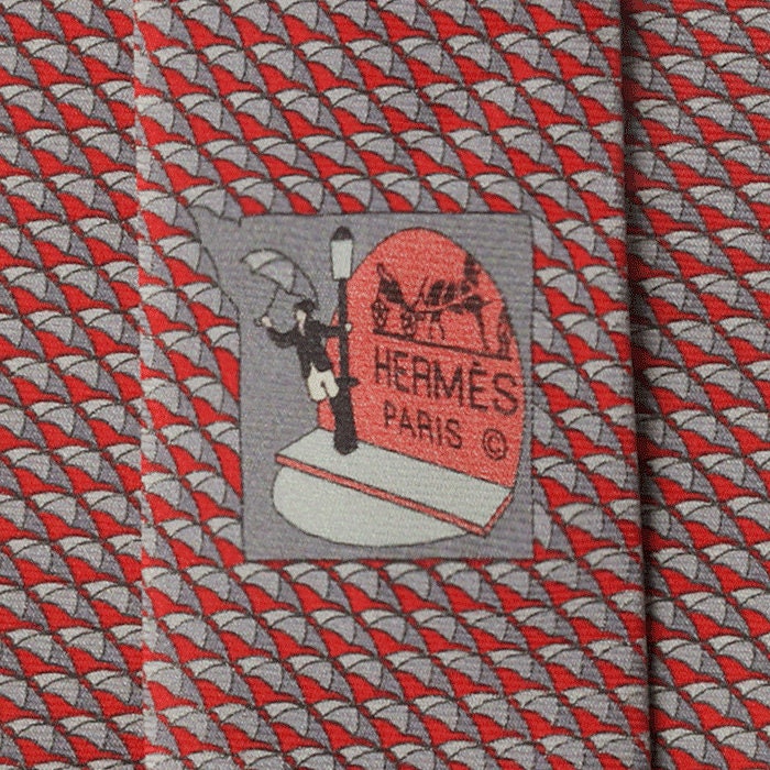 Hermes Men's Silk Tie Umbrellas Pattern 645828 | Necktie Cravate