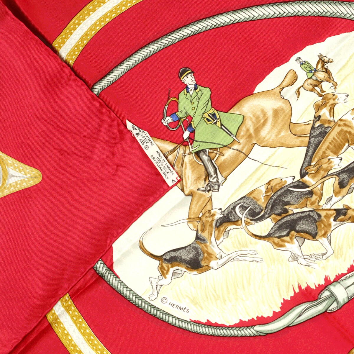 Hermes Scarf "Le Laisser Courre" by Jean De Fougerolle 90cm Silk | Carre Foulard