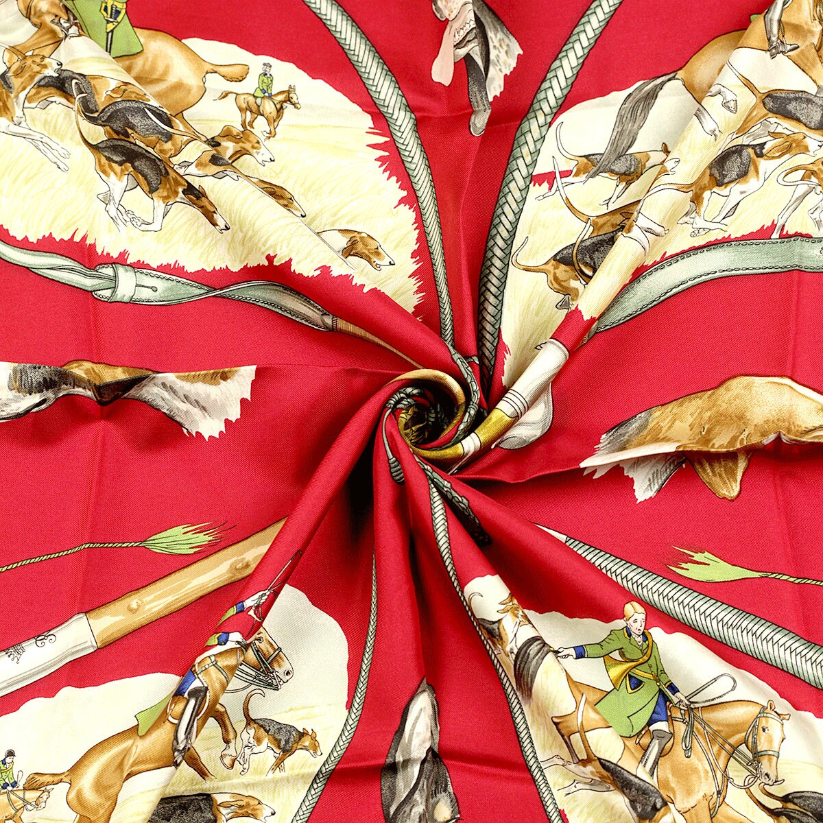 Hermes Scarf "Le Laisser Courre" by Jean De Fougerolle 90cm Silk | Carre Foulard