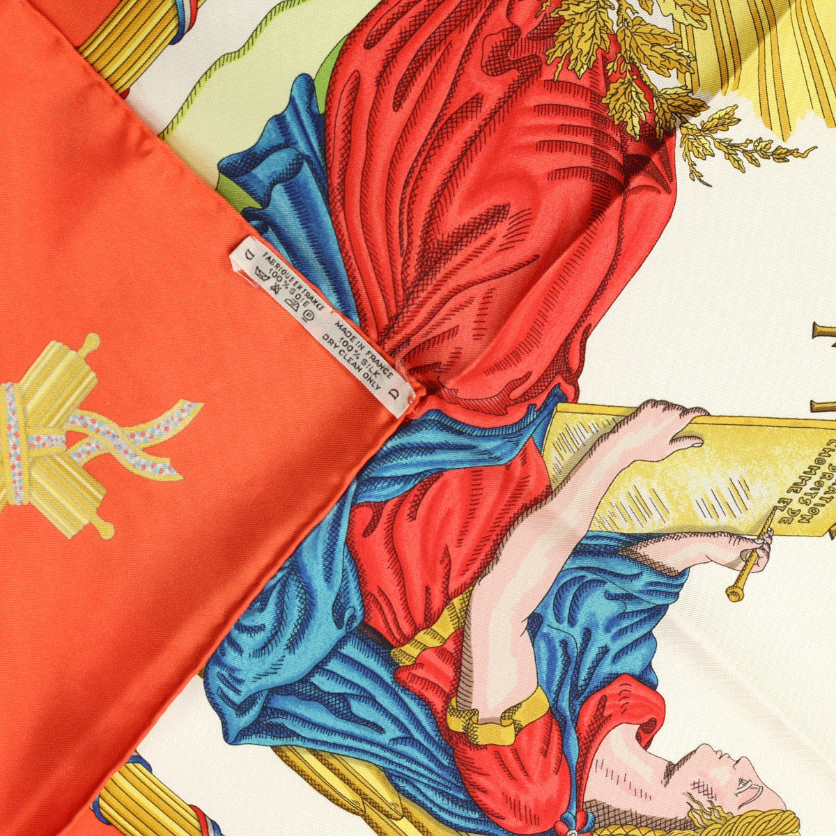 Hermes Scarf "1789 Liberte Egalite Fraternite" by Joachim Metz Vintage 90cm Silk | Carre Foulard