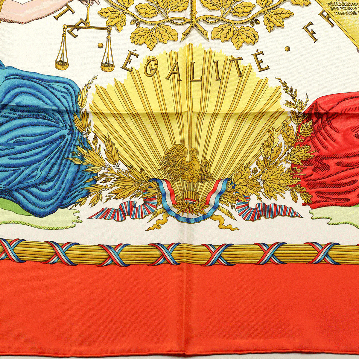 Hermes Scarf "1789 Liberte Egalite Fraternite" by Joachim Metz Vintage 90cm Silk | Carre Foulard