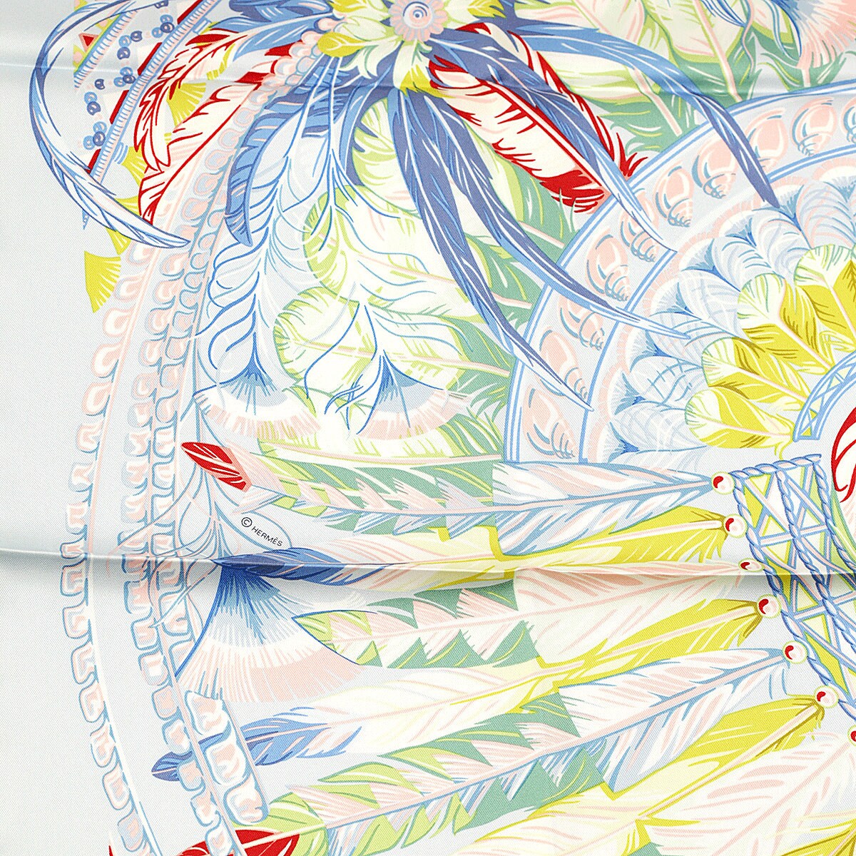 Hermes Scarf "Danse Pacifique" by Laurence Bourthoumieux 90cm Silk | Carre Foulard