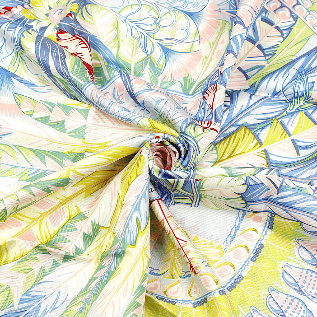 Hermes Scarf "Danse Pacifique" by Laurence Bourthoumieux 90cm Silk | Carre Foulard