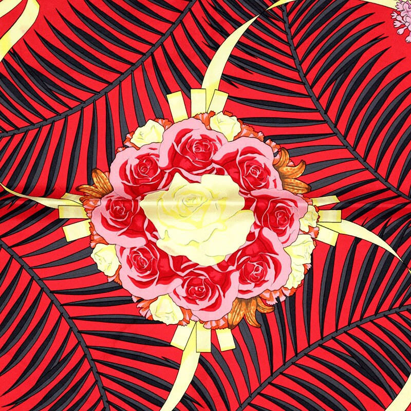 Hermes Scarf "Fleurs de l'Opera" by Julia Abadie Vintage 90cm Silk