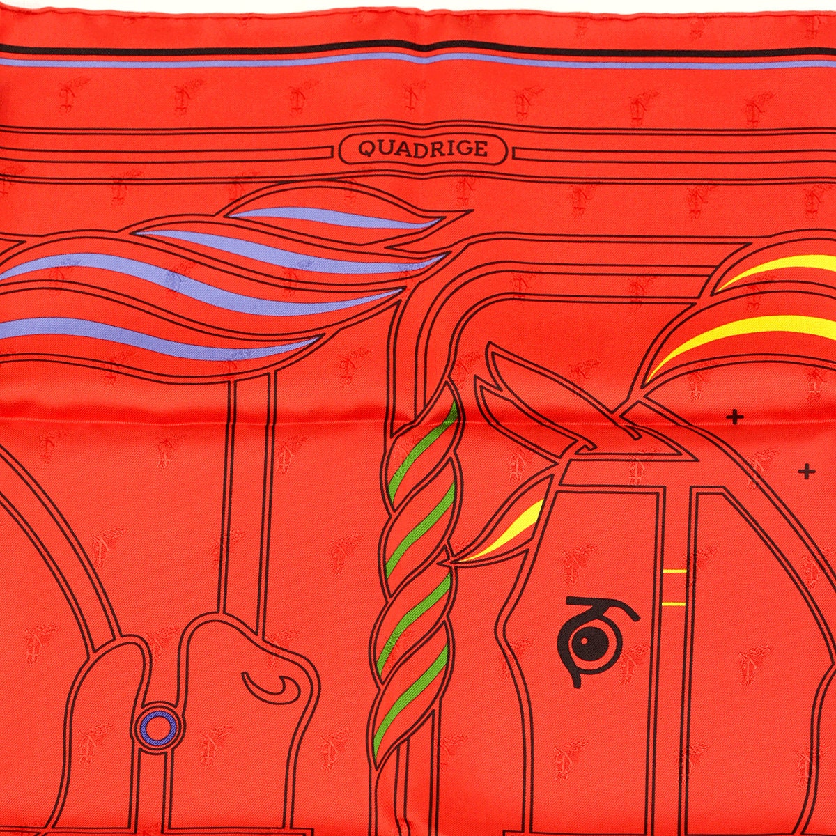 Hermes Scarf "Quadrige" by Pierre Péron 70cm Silk Jacquard