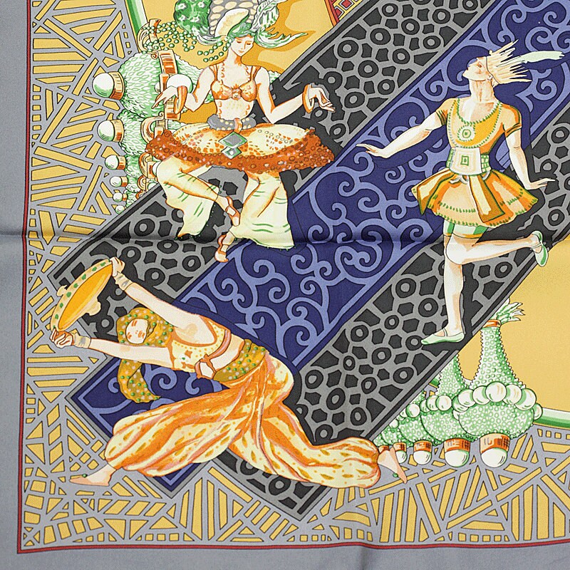 Hermes Scarf "Les Ballets Russes" by Annie Faivre Vintage 90cm Silk | Carre Foulard