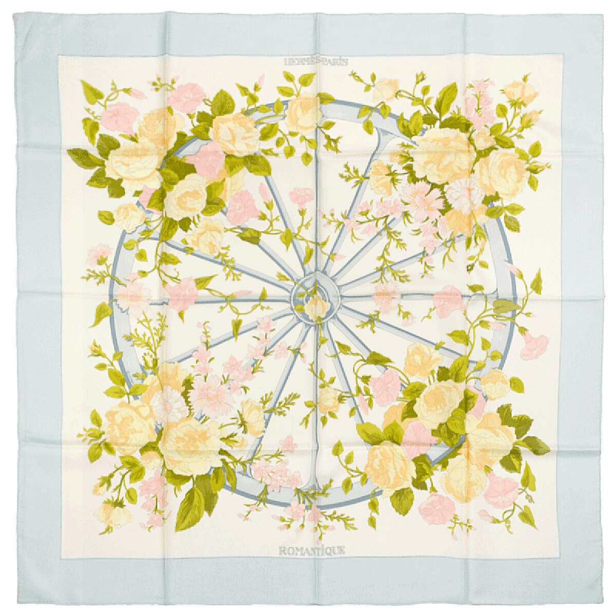 Hermes Scarf "Romantique" by Maurice Tranchant Vintage 90cm Silk | Carre Foulard