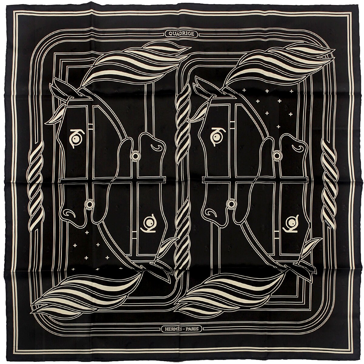 Hermes Scarf "Quadrige" by Pierre Péron 70cm Silk Jacquard | Carre Foulard