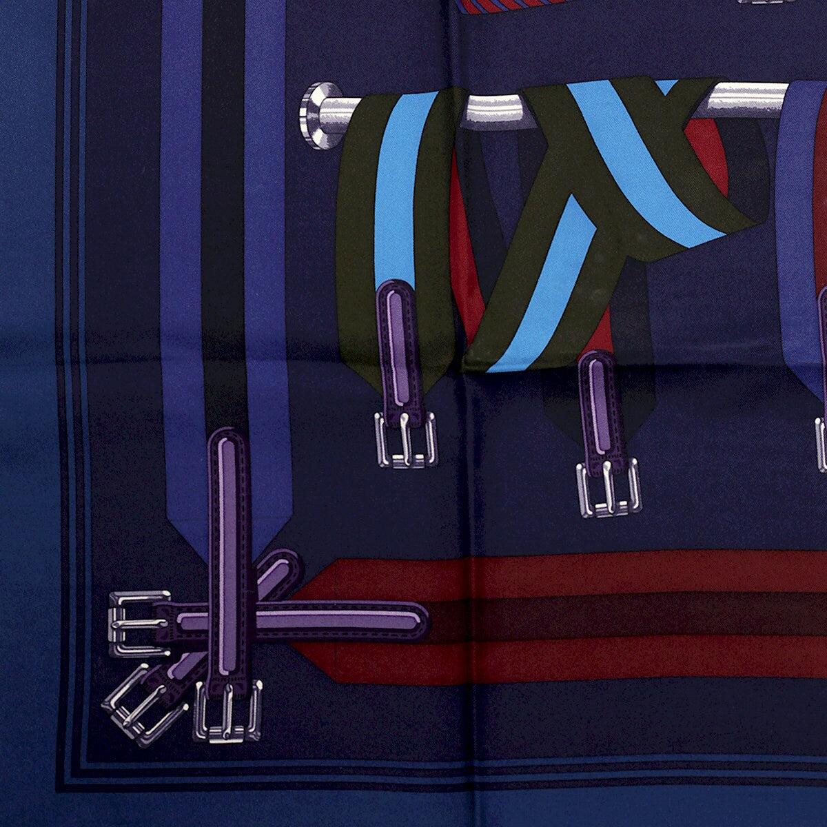 Hermes Scarf "Double Sangle" by Virginie Jamin and Joachim Metz 90cm Silk