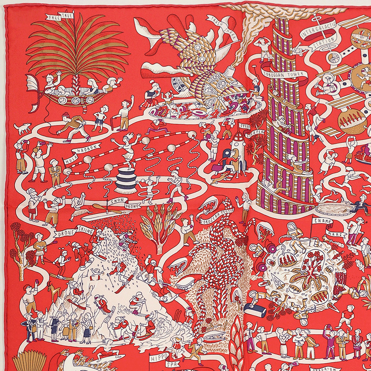 Hermes Scarf "Exposition Universelle" by Jan Bajtlik 90cm Silk