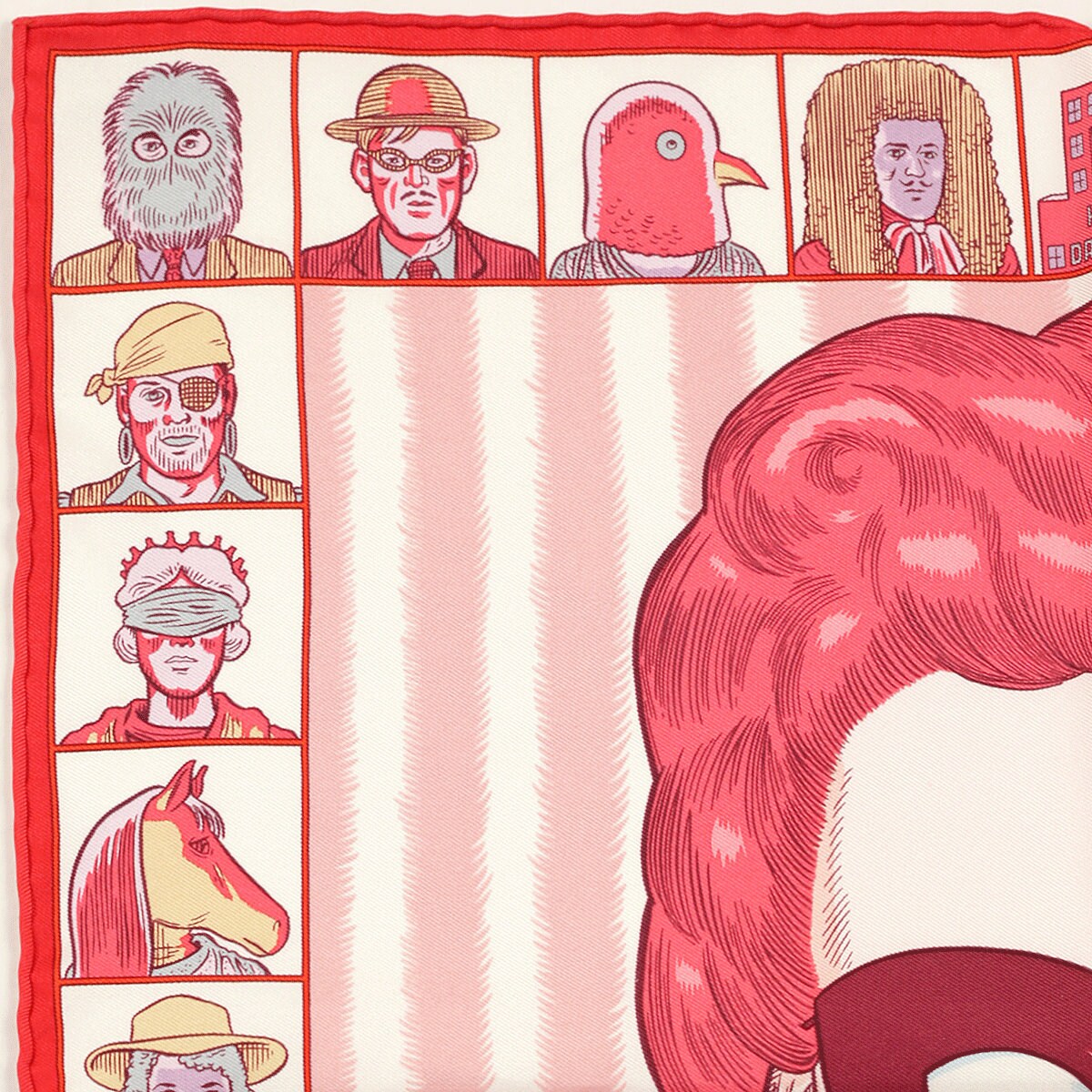 Hermes Scarf 45cm "Dress Code" by Daniel Clowes Silk Gavroche