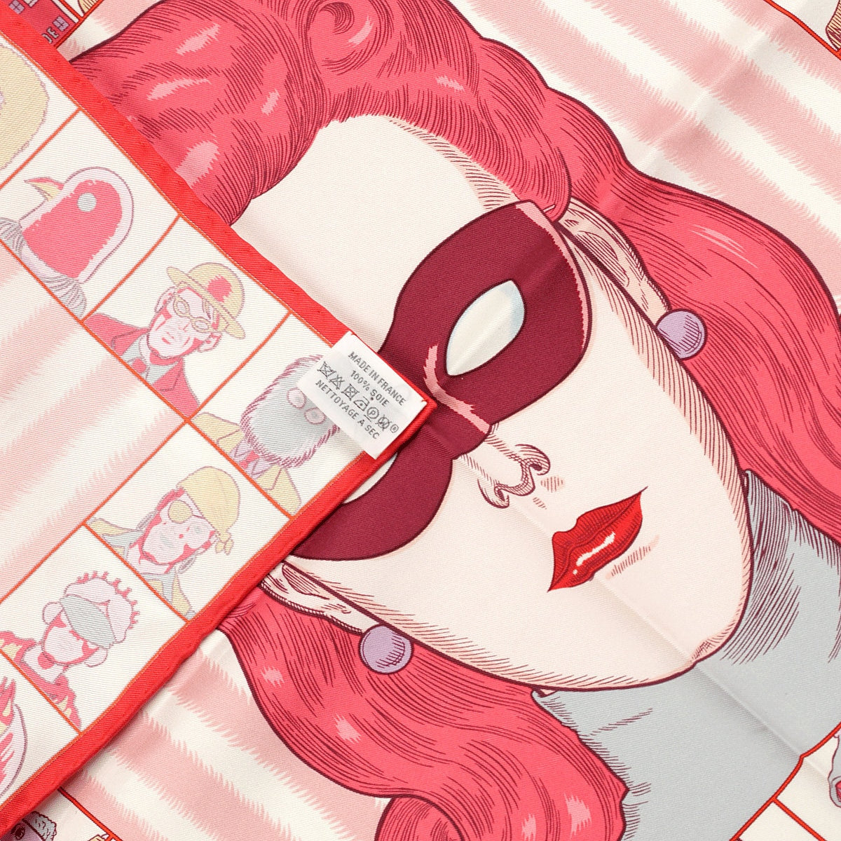 Hermes Scarf 45cm "Dress Code" by Daniel Clowes Silk Gavroche