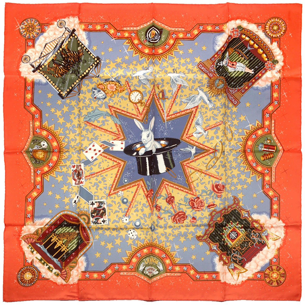 Hermes Scarf "La Magie" by Claudia Stuhlhofer Mayr 90cm Silk