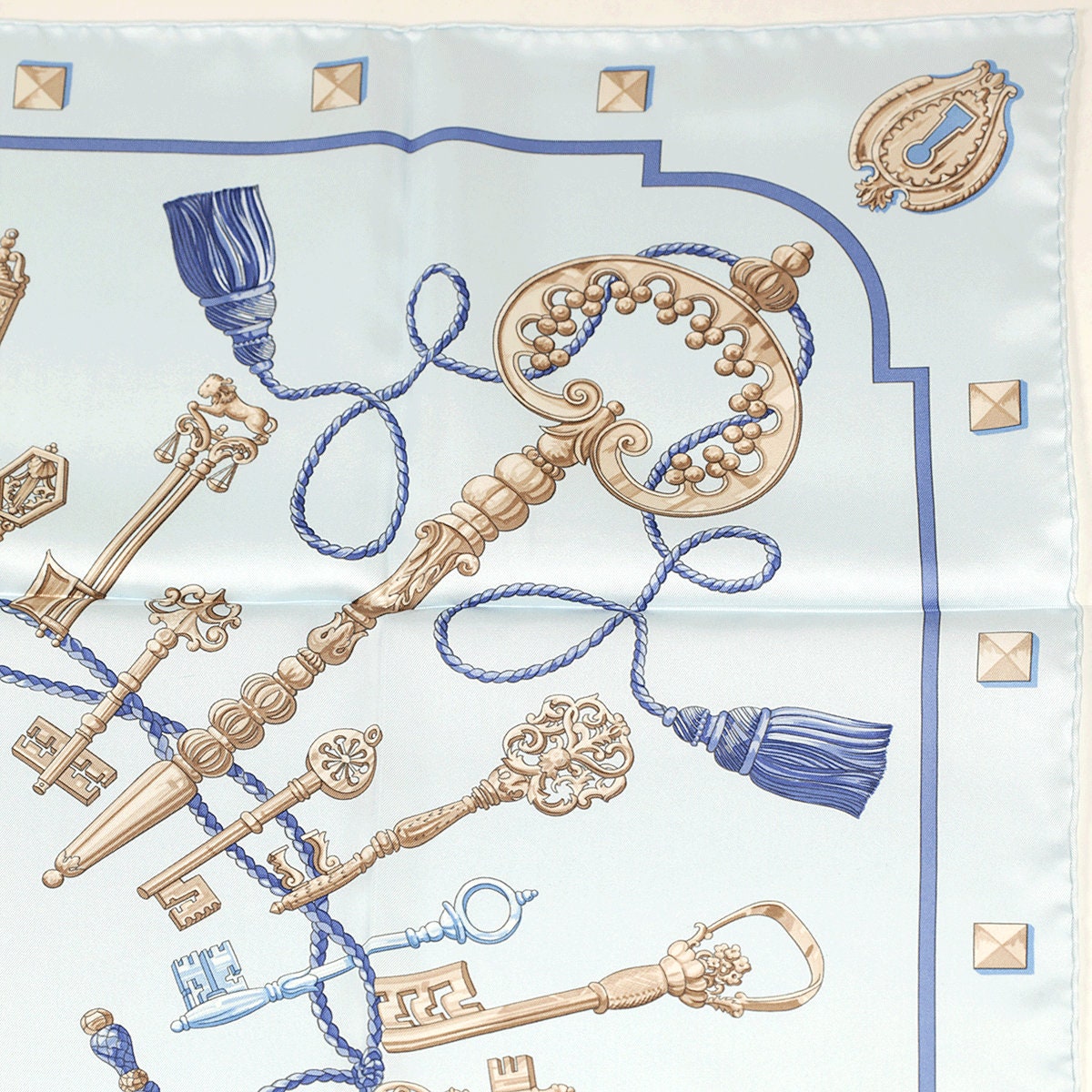 Hermes Scarf "Les Cles" for the National Museum of Women in the Arts by Caty Latham 90cm Silk | Rare Limited Edition