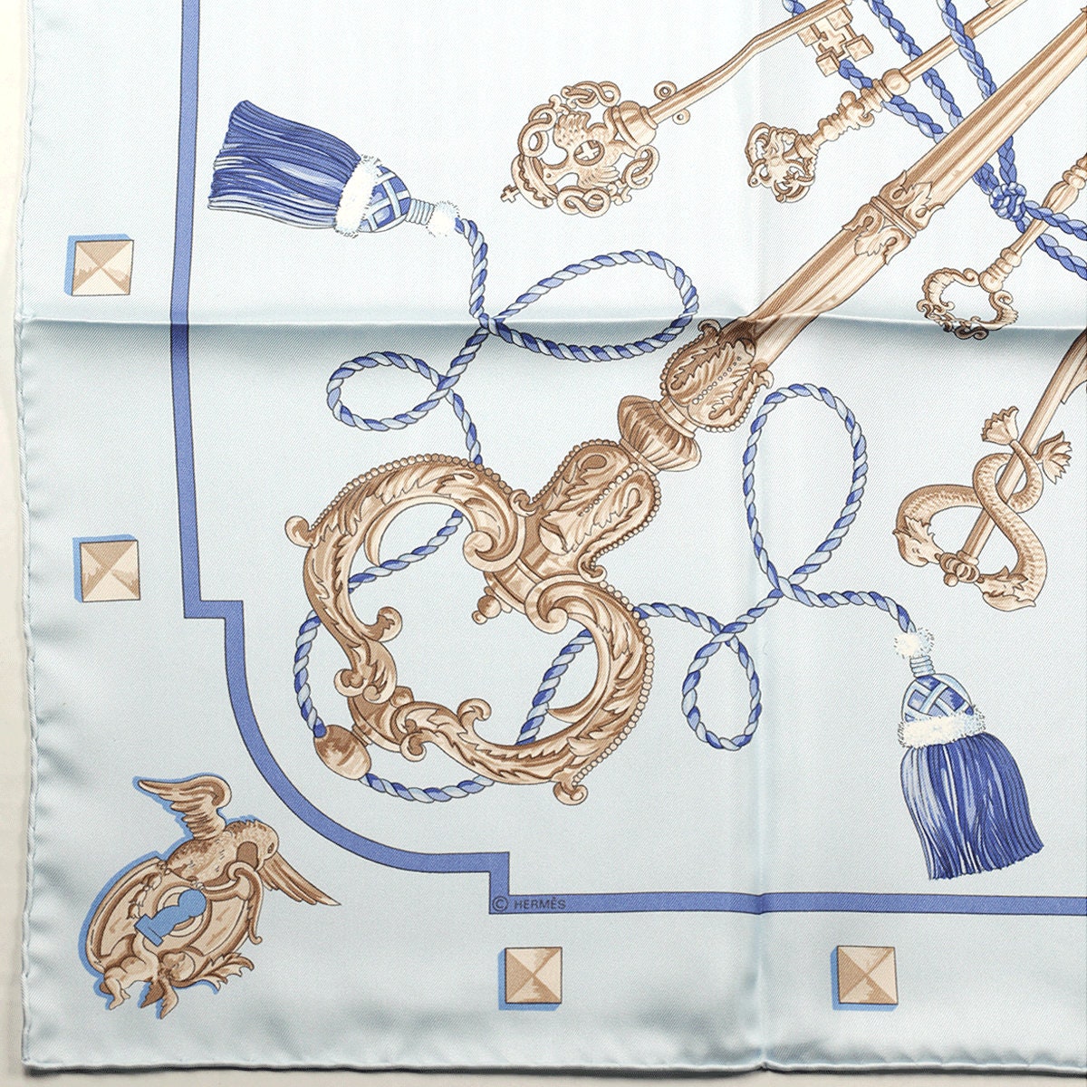 Hermes Scarf "Les Cles" for the National Museum of Women in the Arts by Caty Latham 90cm Silk | Rare Limited Edition