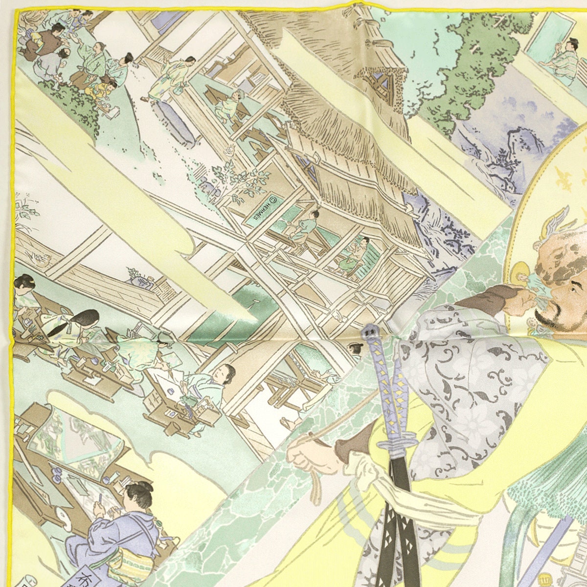 Hermes Scarf "Artisans d'Hermes" by Akira Yamaguchi 90cm Silk | NWT