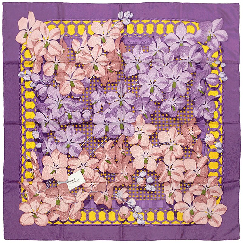 Hermes Scarf "Souvenirs d'Asie" by Vladimir Rybaltchenko 90cm Silk | Carre Foulard