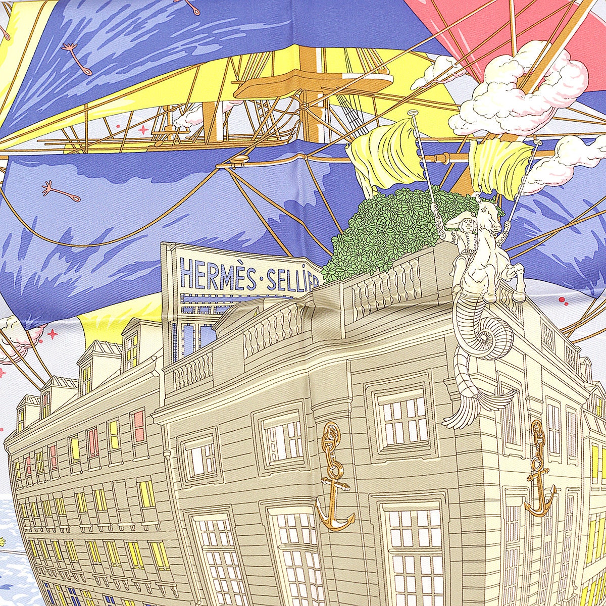 Hermes Scarf "Hermès Flagship" by Dimitri Rybaltchenko 90cm Silk | NWT