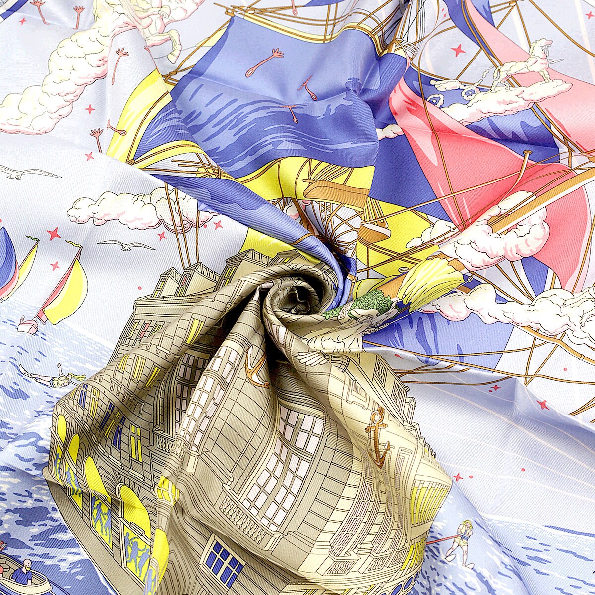 Hermes Scarf "Hermès Flagship" by Dimitri Rybaltchenko 90cm Silk | NWT