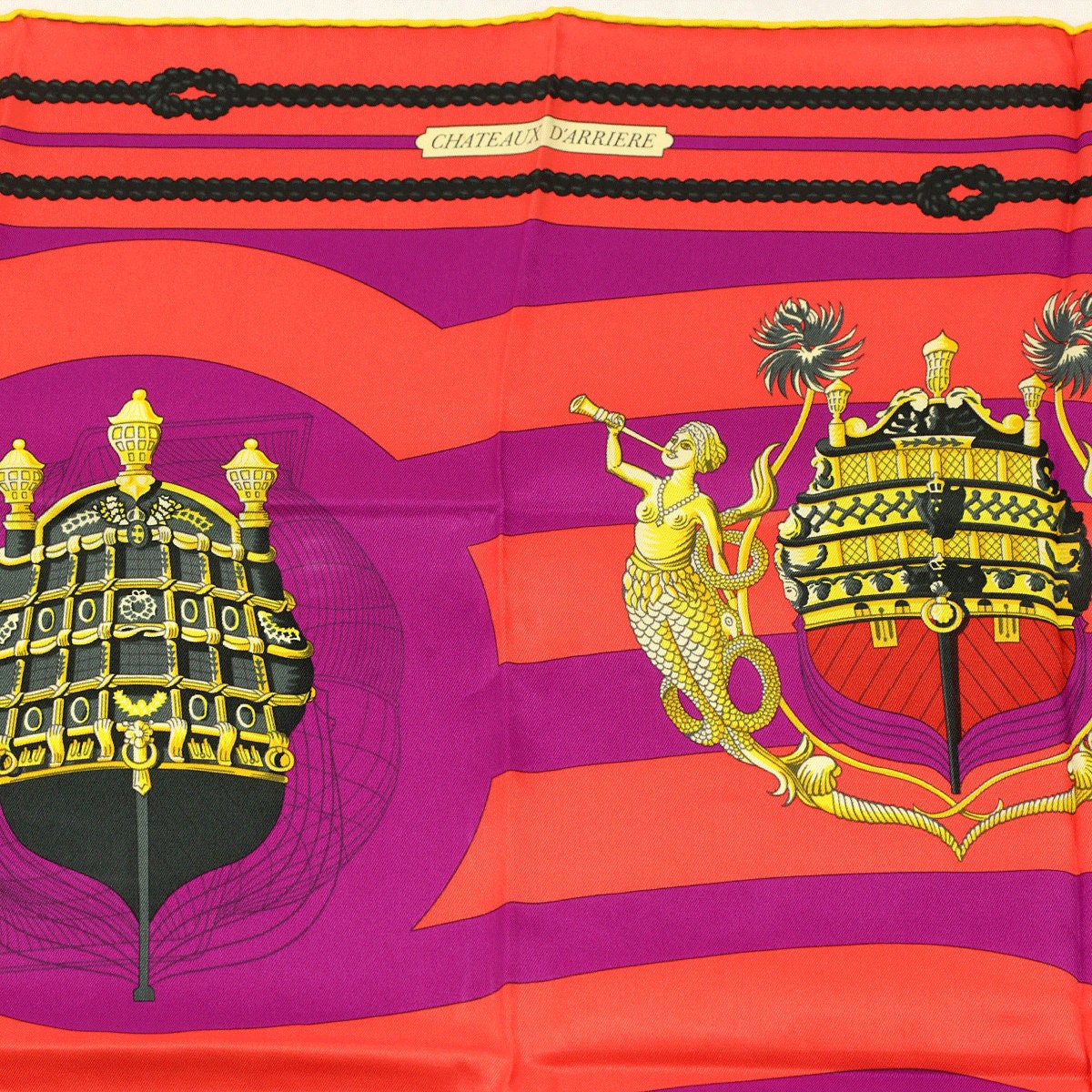 Hermes Scarf "Chateaux d'Arriere" by Julia Abadie 70cm Silk | Foulard Carre