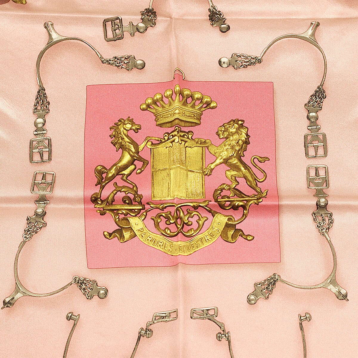 Hermes Scarf "Parures Equestres" by Henri d'Origny 70cm Silk