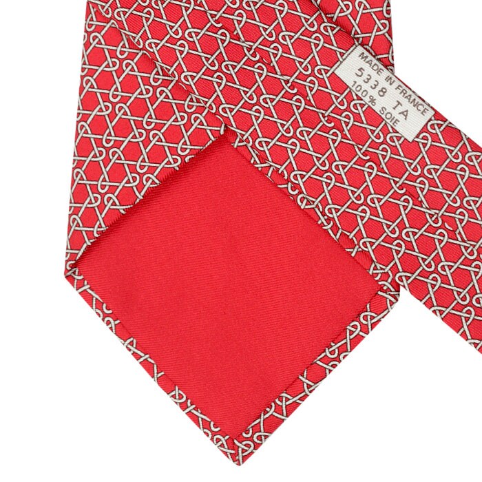 Hermes Men's Silk Tie Geometric Pattern 5338 | Necktie Cravate