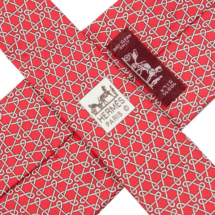 Hermes Men's Silk Tie Geometric Pattern 5338 | Necktie Cravate