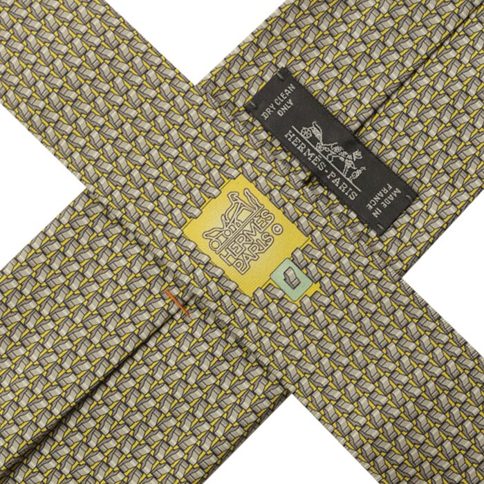 Hermes Men's Silk Tie Modern Light Switches Pattern 645969 | Necktie Cravate