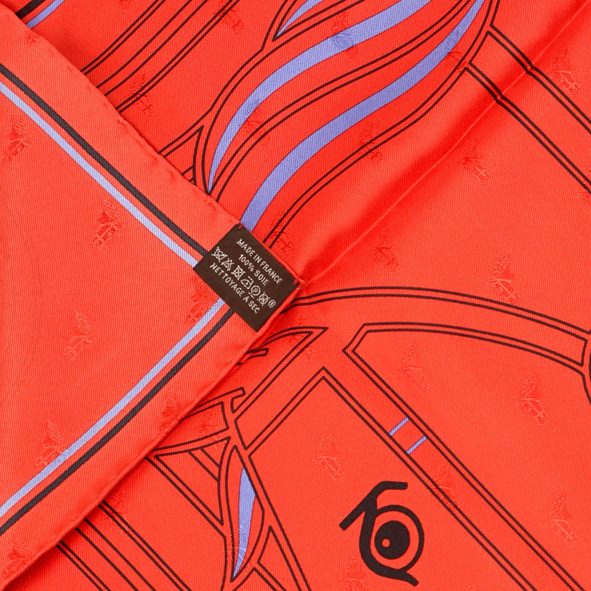 Hermes Scarf "Quadrige" by Pierre Péron 70cm Silk Jacquard