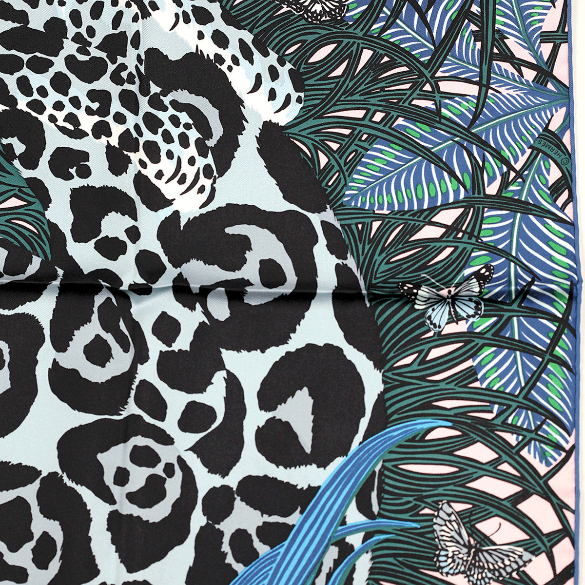 Hermes Scarf "Jaguar Quetzal" by Alice Shirley 90cm Silk | Carre Foulard