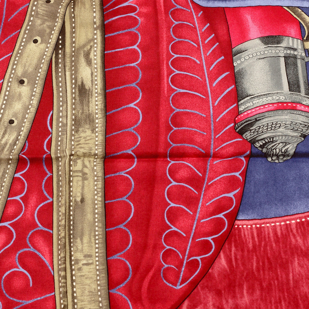 Hermes Cashmere Shawl 140cm "Selle d'Officier en Grande Tenue" by Wlodek Kaminski | Scarf Carre Foulard