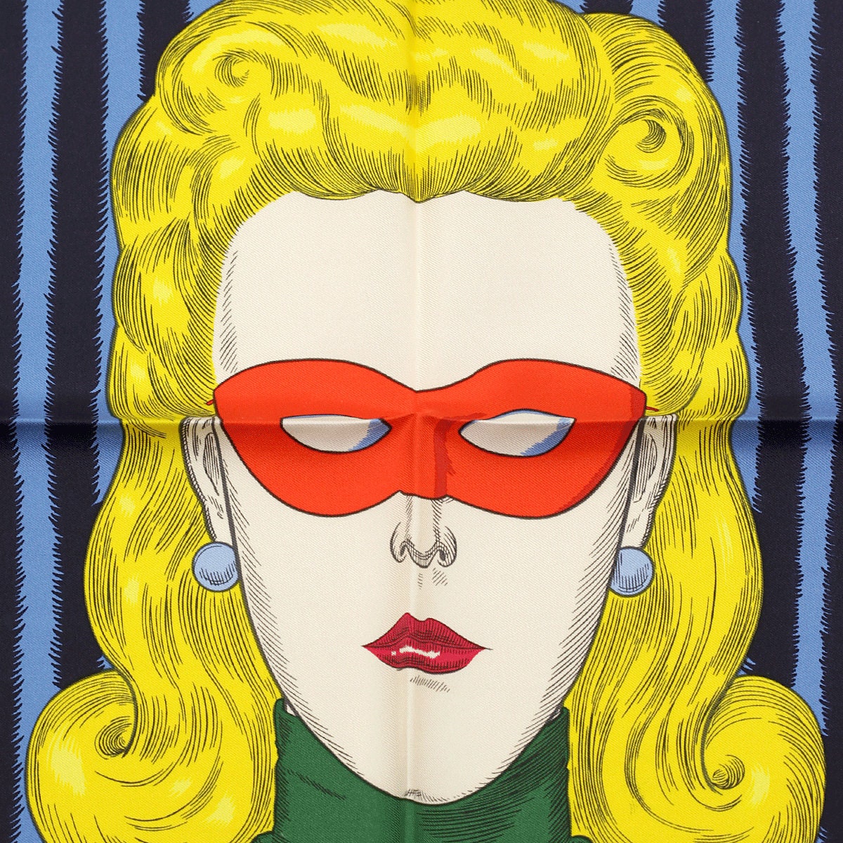 Hermes Scarf 45cm "Dress Code" by Daniel Clowes Silk Gavroche