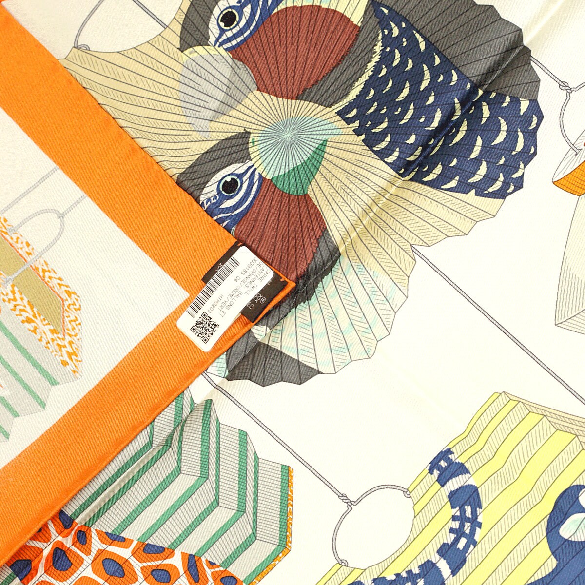Hermes Scarf "Lanternes, Ballons et Cocardes" by Katie Scott 90cm Silk | NWT