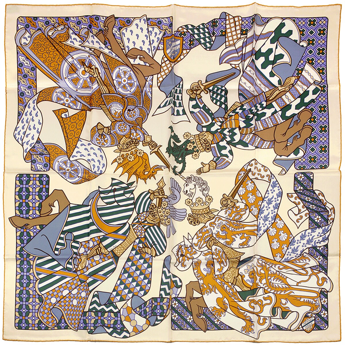 Hermes Scarf "Duels Oniriques" by Pierre Marie 90cm Silk | Carre Foulard