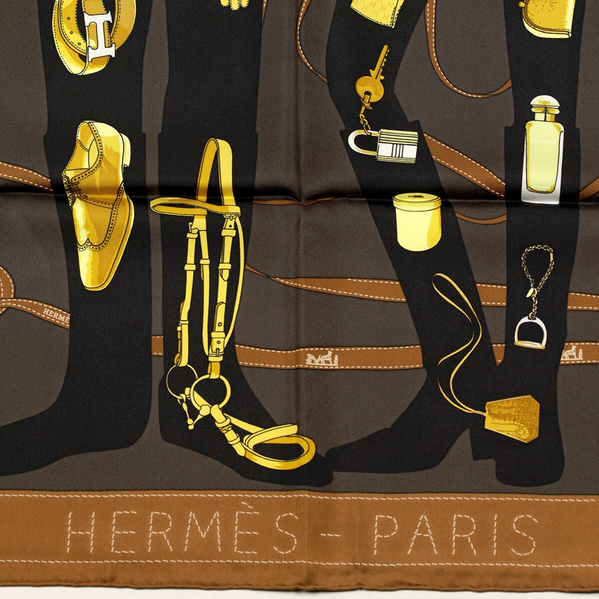 Hermes Scarf "Monsieur et Madame" by Bali Barret 90cm Silk | Carre Foulard