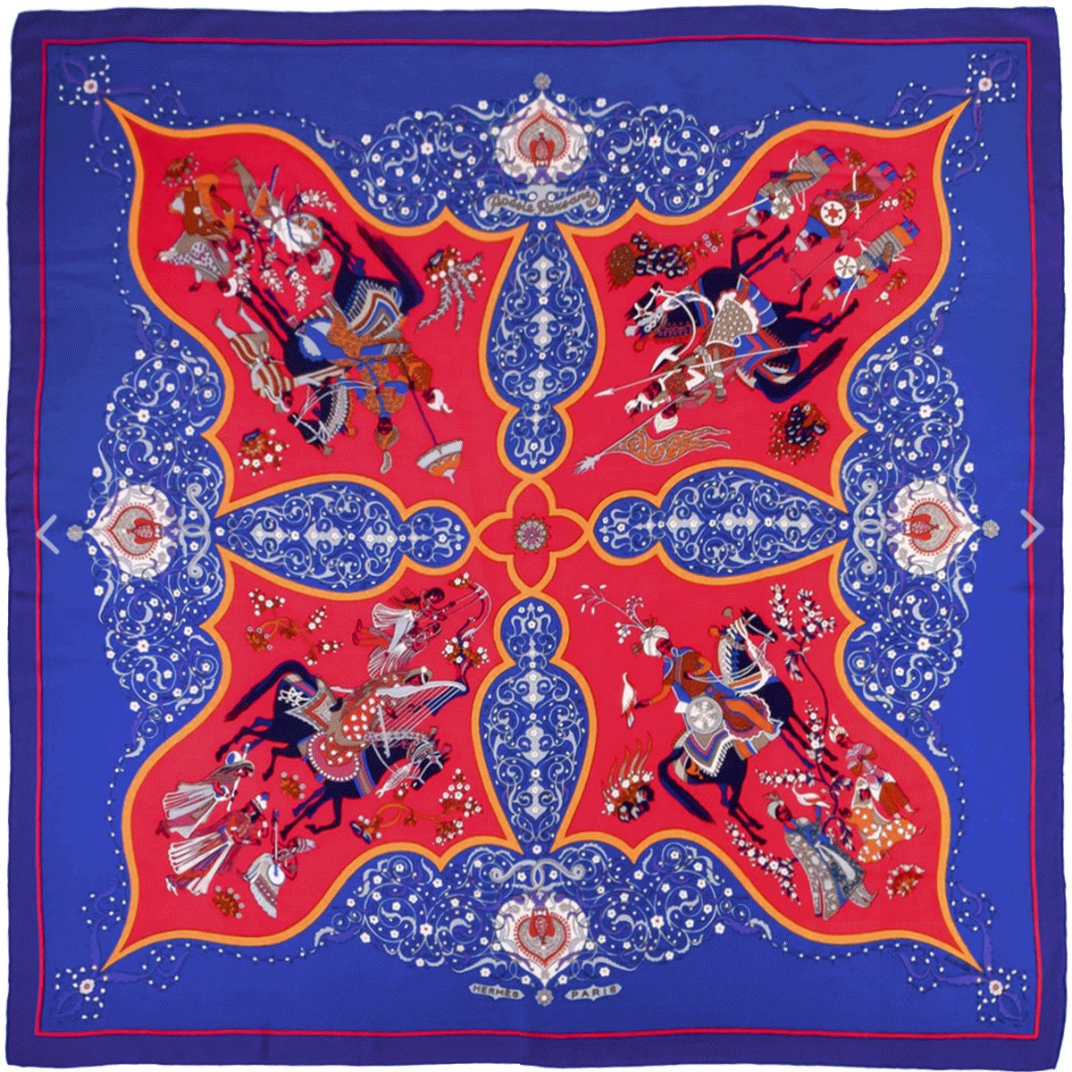 Hermes Cashmere Shawl 140cm "Poesie Persane" by Julia Abadie | Scarf Carre Foulard