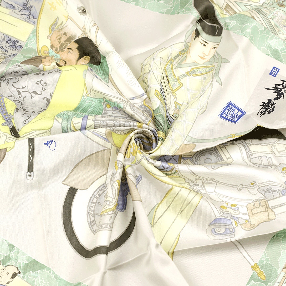 Hermes Scarf "Artisans d'Hermes" by Akira Yamaguchi 90cm Silk | NWT