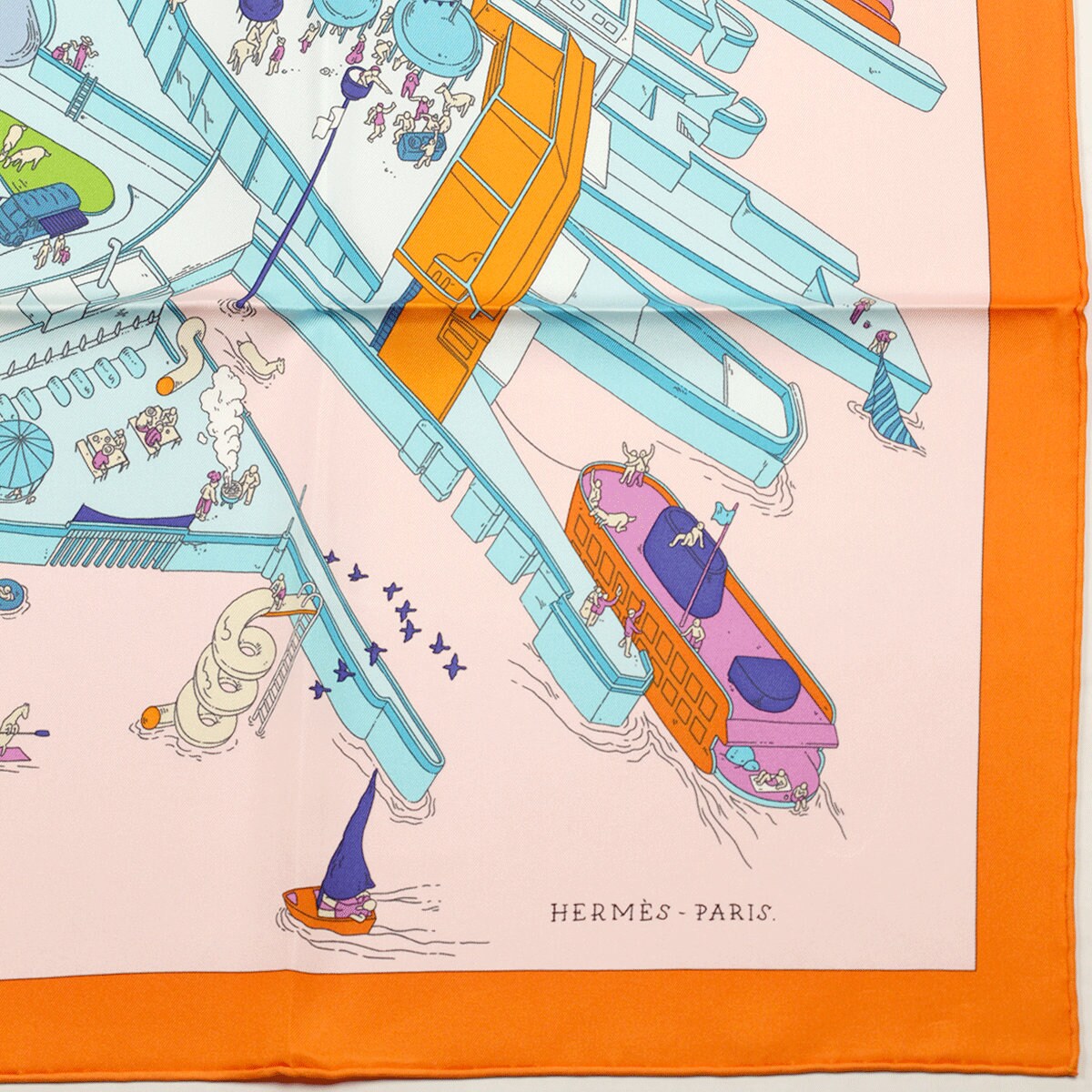 Hermes Scarf "The Battery New York" by Ugo Gattoni 90cm Silk | Foulard Carre