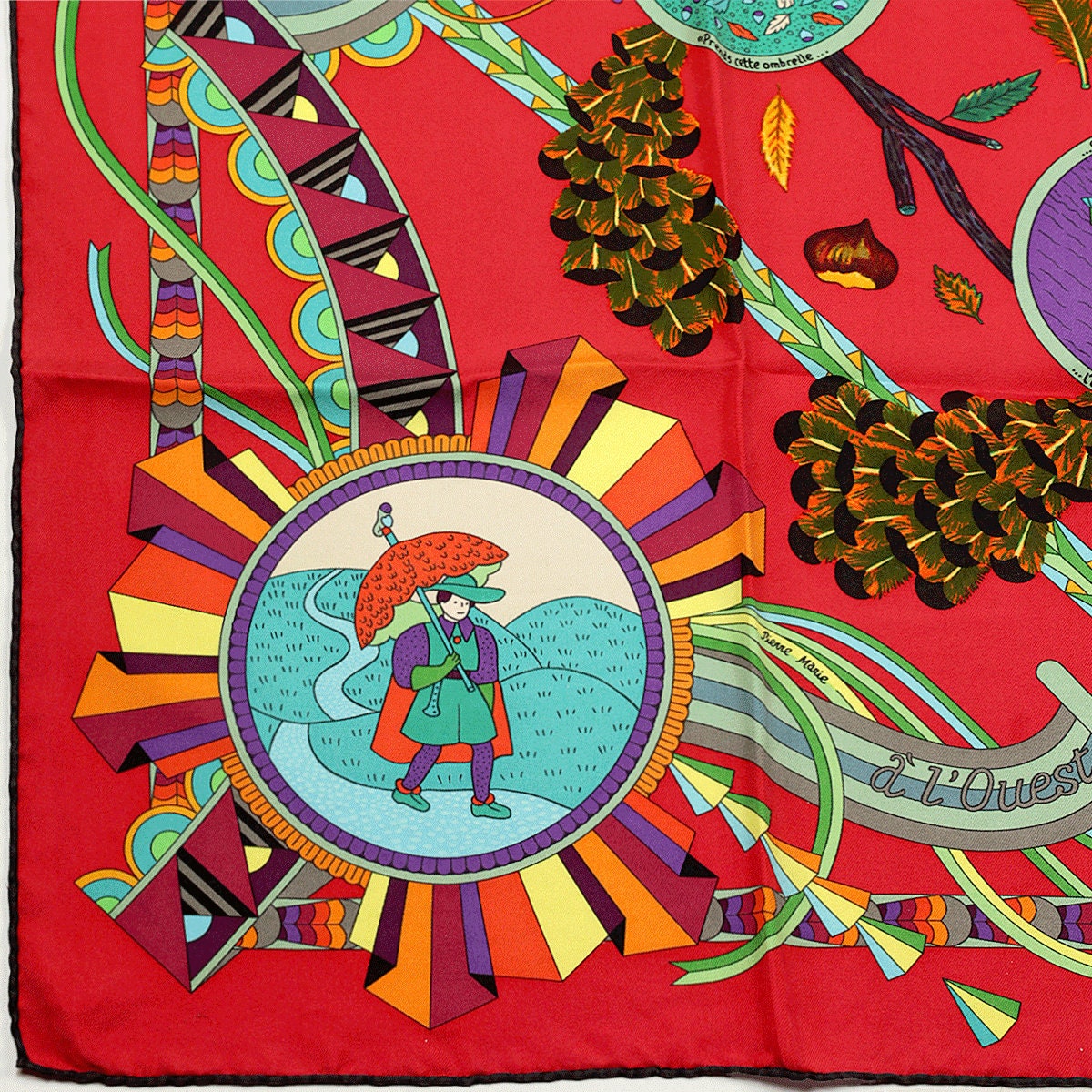 Hermes Scarf "Ombrelle Magique" by Pierre Marie 90cm Silk