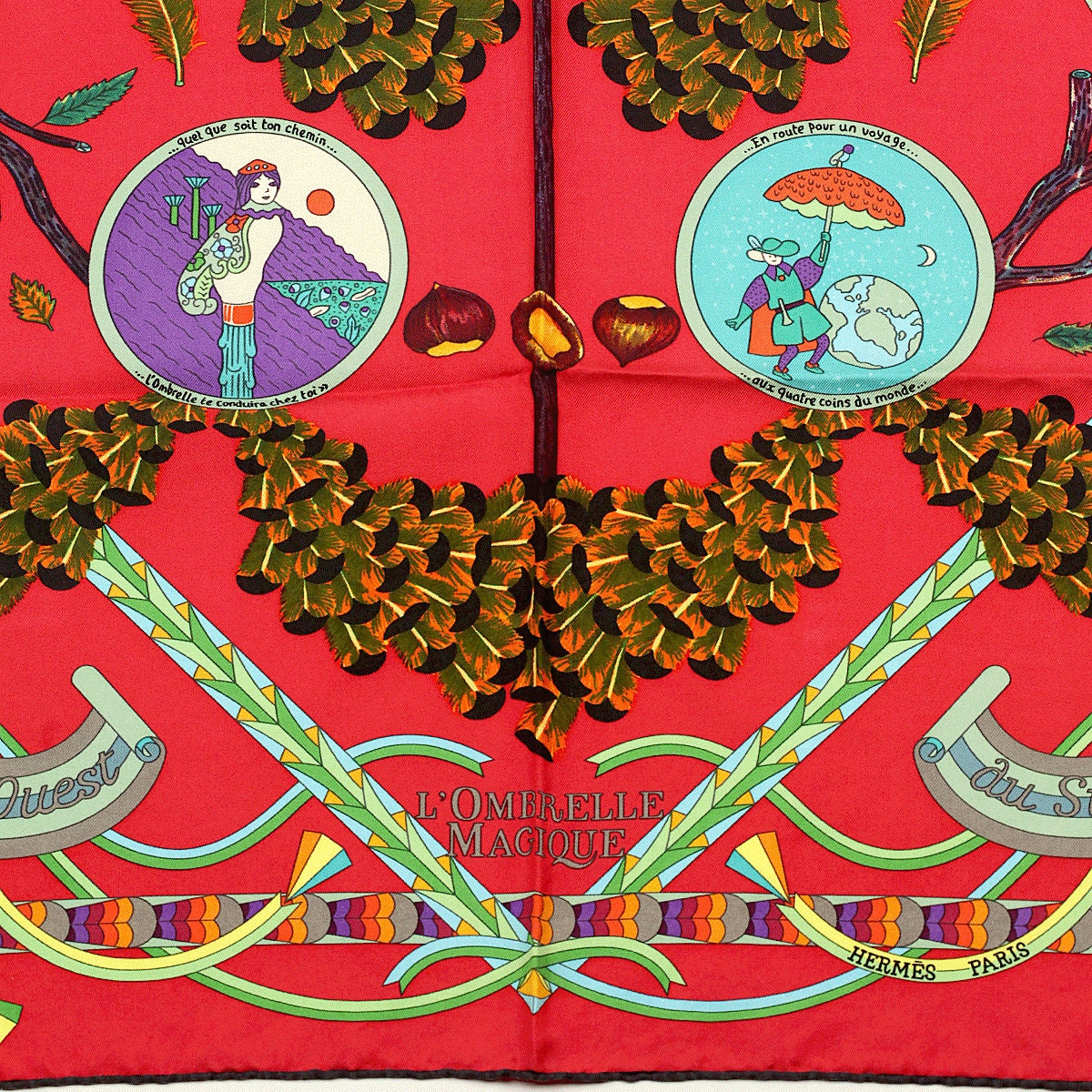 Hermes Scarf "Ombrelle Magique" by Pierre Marie 90cm Silk