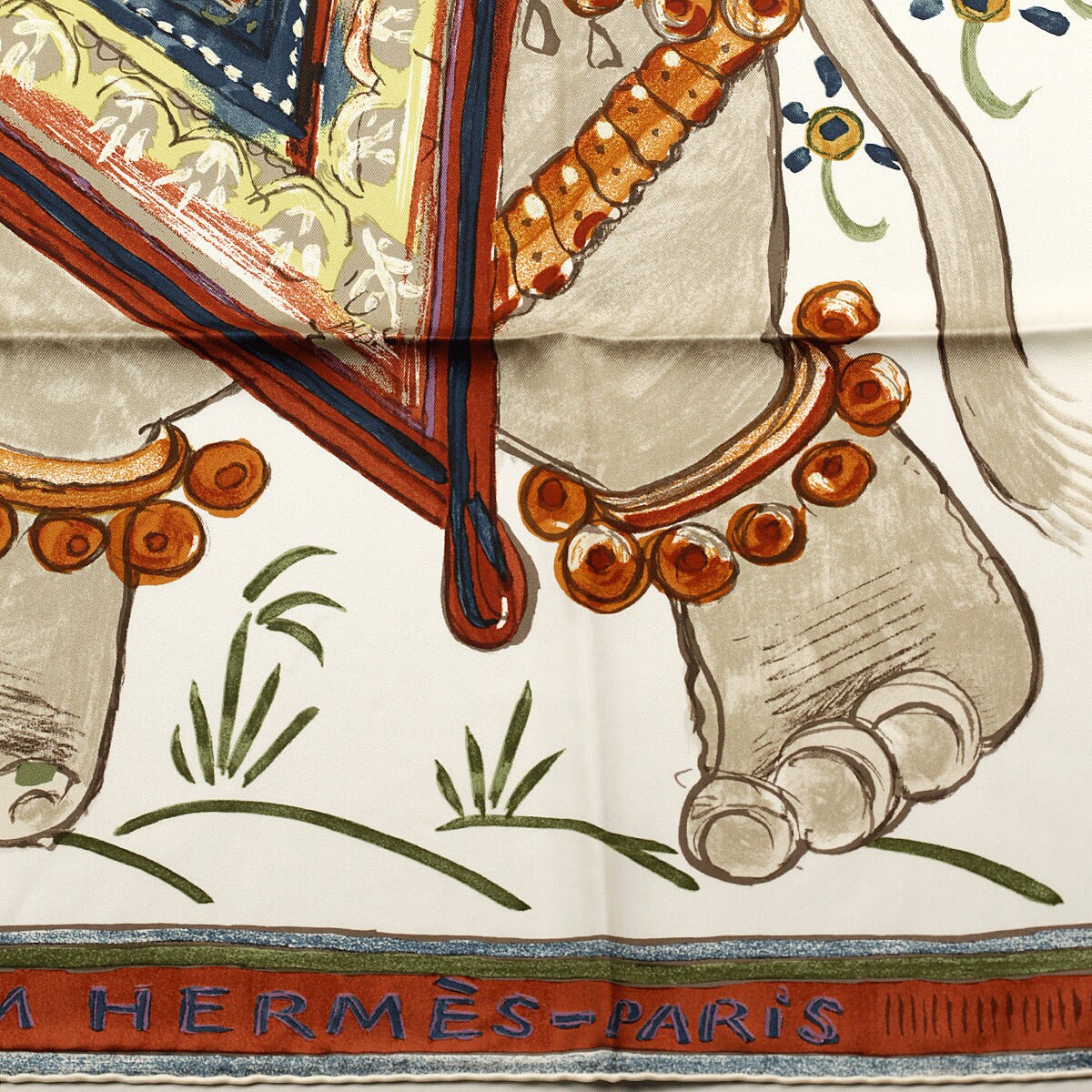 Hermes Scarf "Beloved India" by Philippe Dumas 90cm Silk | Carre Foulard