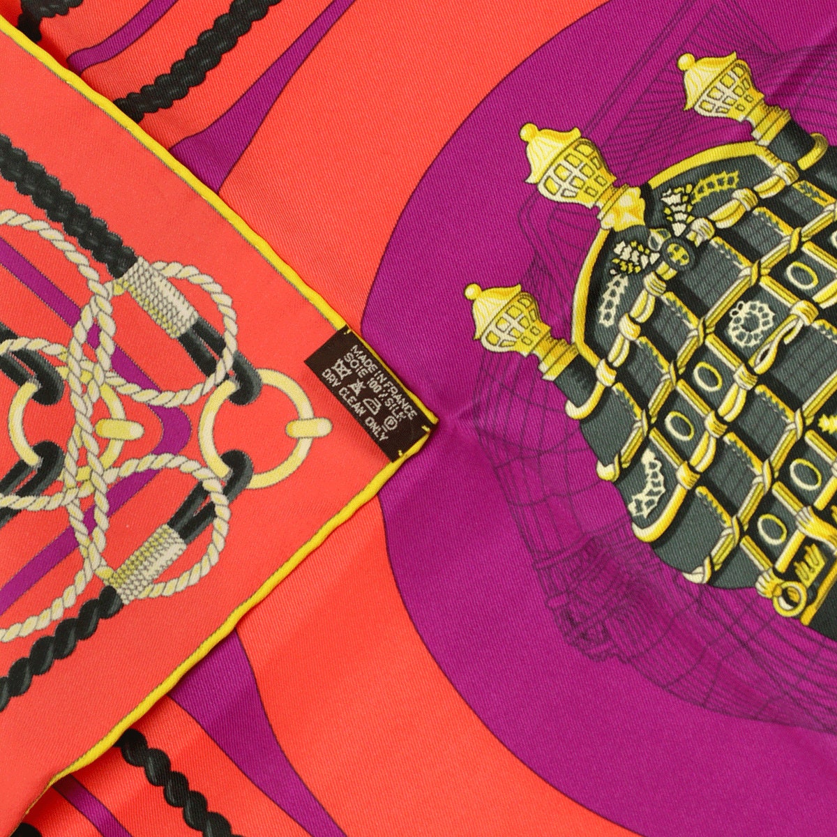 Hermes Scarf "Chateaux d'Arriere" by Julia Abadie 70cm Silk | Foulard Carre