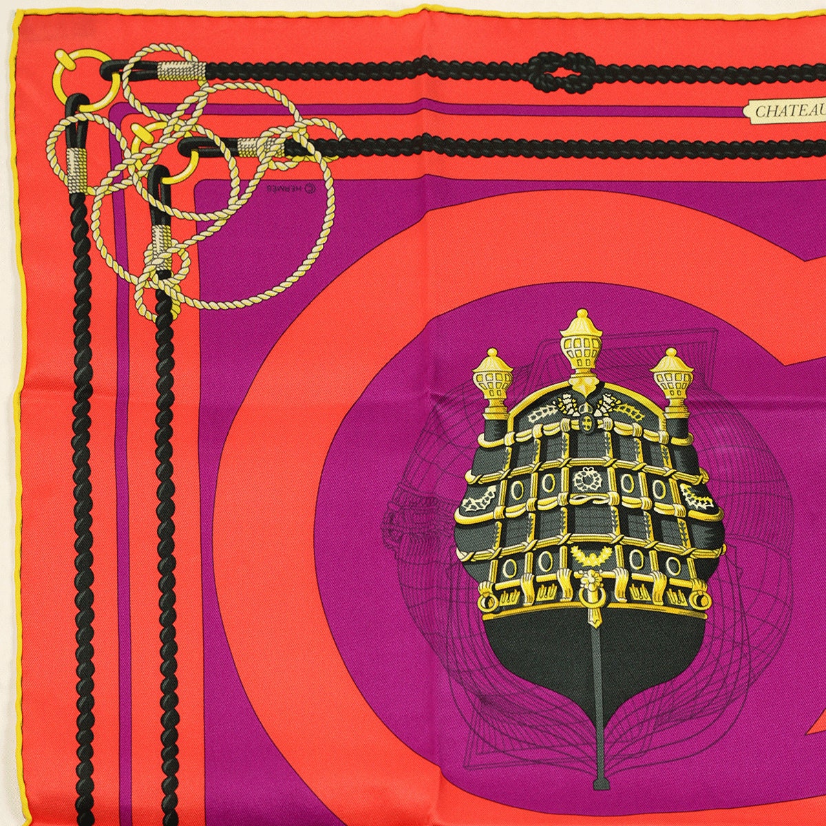 Hermes Scarf "Chateaux d'Arriere" by Julia Abadie 70cm Silk | Foulard Carre