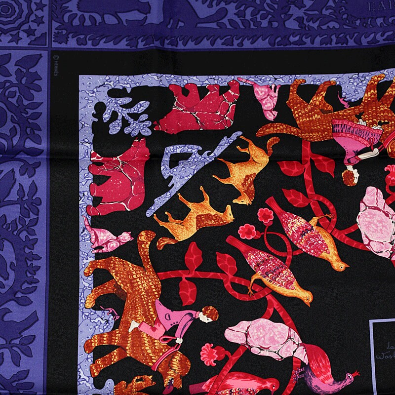 Hermes Scarf "Early America" by Françoise De La Perriere 90cm Silk
