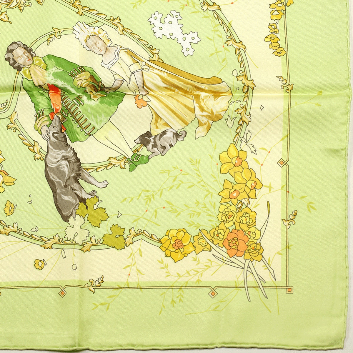 Hermes Scarf "Les Petits Princes" by Catherine Baschet 90cm Silk