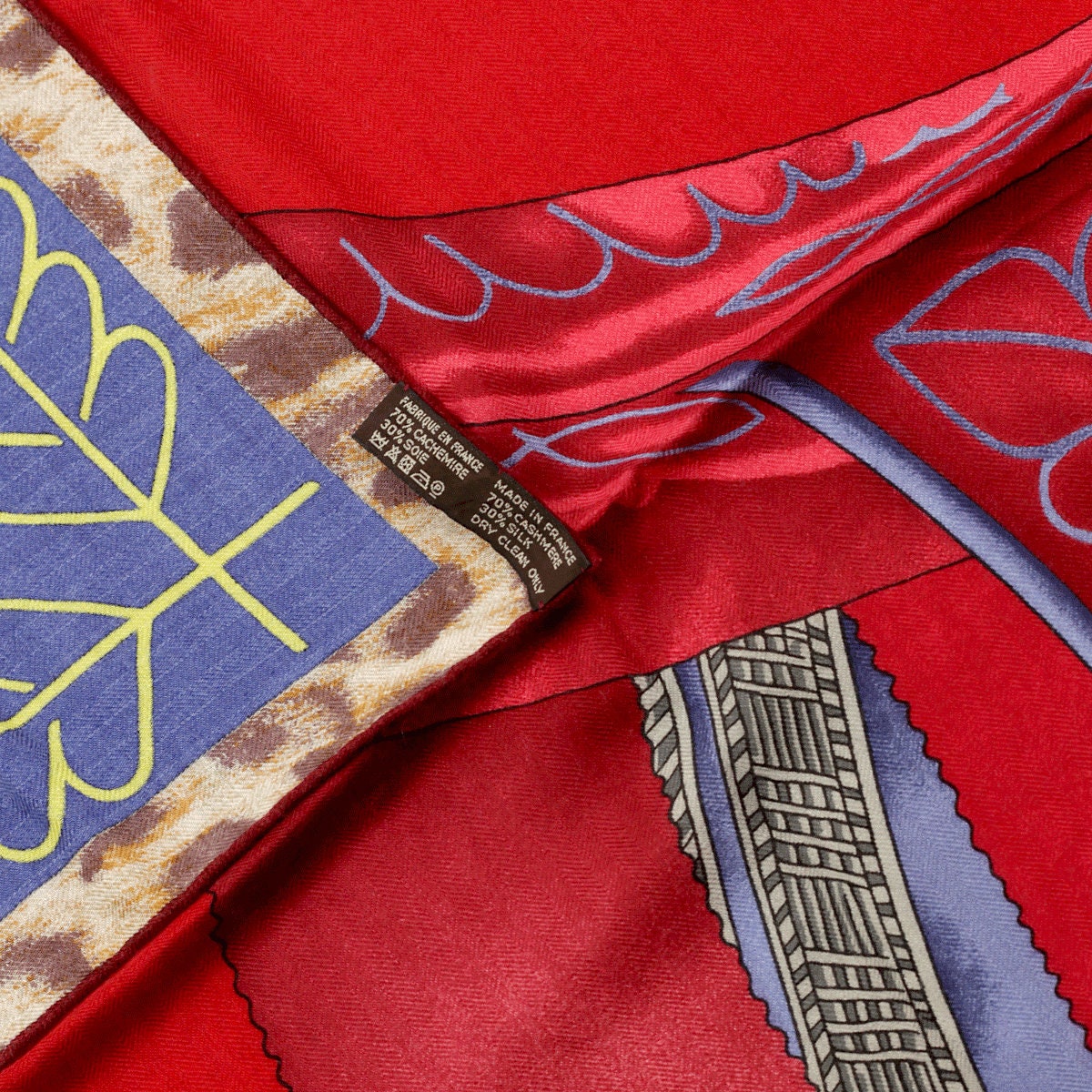 Hermes Cashmere Shawl 140cm "Selle d'Officier en Grande Tenue" by Wlodek Kaminski | Scarf Carre Foulard