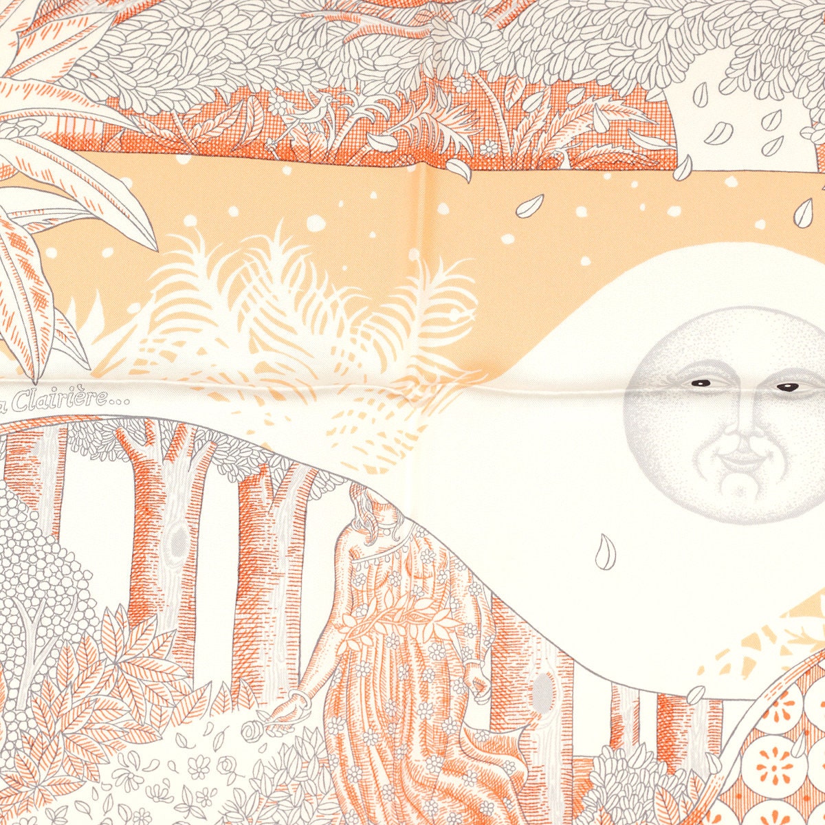 Hermes Scarf "Acte III, Scene I, La Clairiere" by Édouard Baribeaud 90cm Silk | Carre Foulard