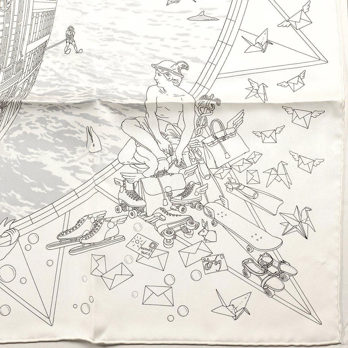 Hermes Scarf "Hermès Flagship" by Dimitri Rybaltchenko 90cm Silk | Carre Foulard