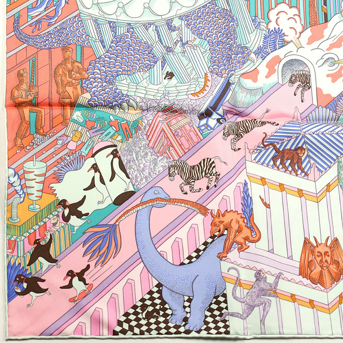 Hermes Scarf "Animapolis" by Jan Bajtlik 90cm Silk | Carre Foulard