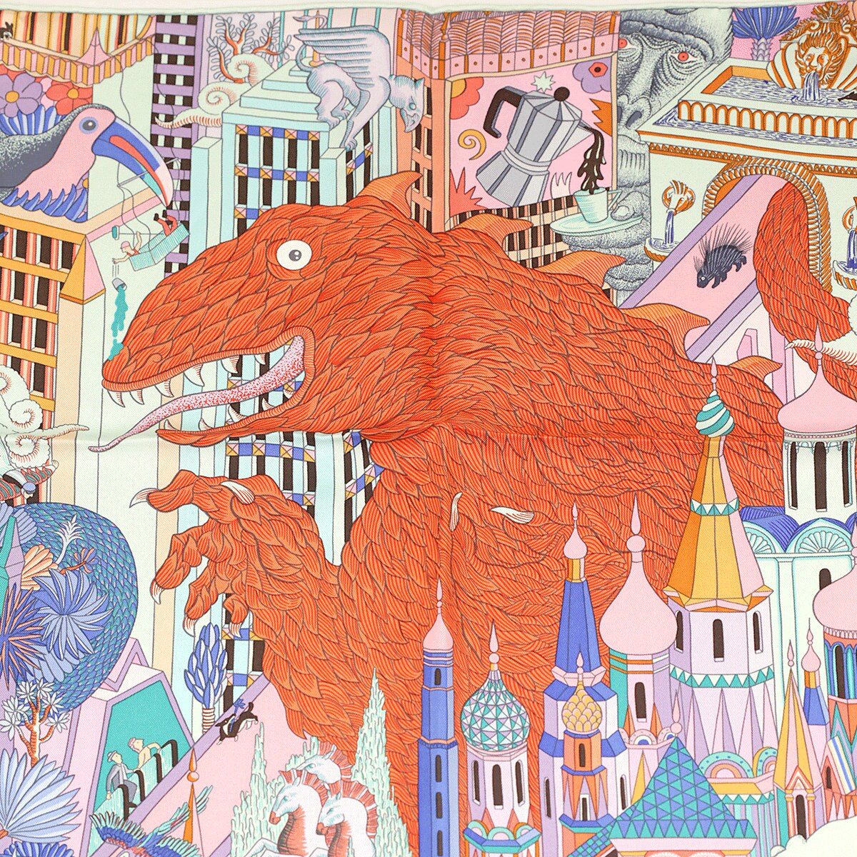 Hermes Scarf "Animapolis" by Jan Bajtlik 90cm Silk | Carre Foulard